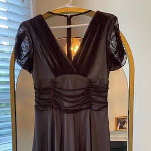 MIDI brown/blue evening dress never worn